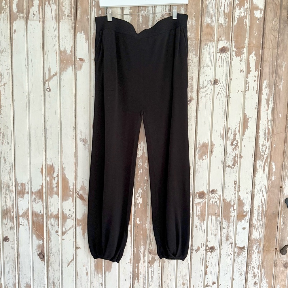 Ross & Freckle Black Knit Joggers, Tagged size XXL, Runs More Like L-XL